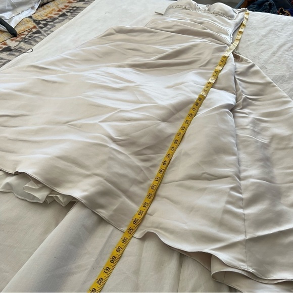 Sottero and Midgley Satin Cream Wedding Dress - Picture 14 of 15